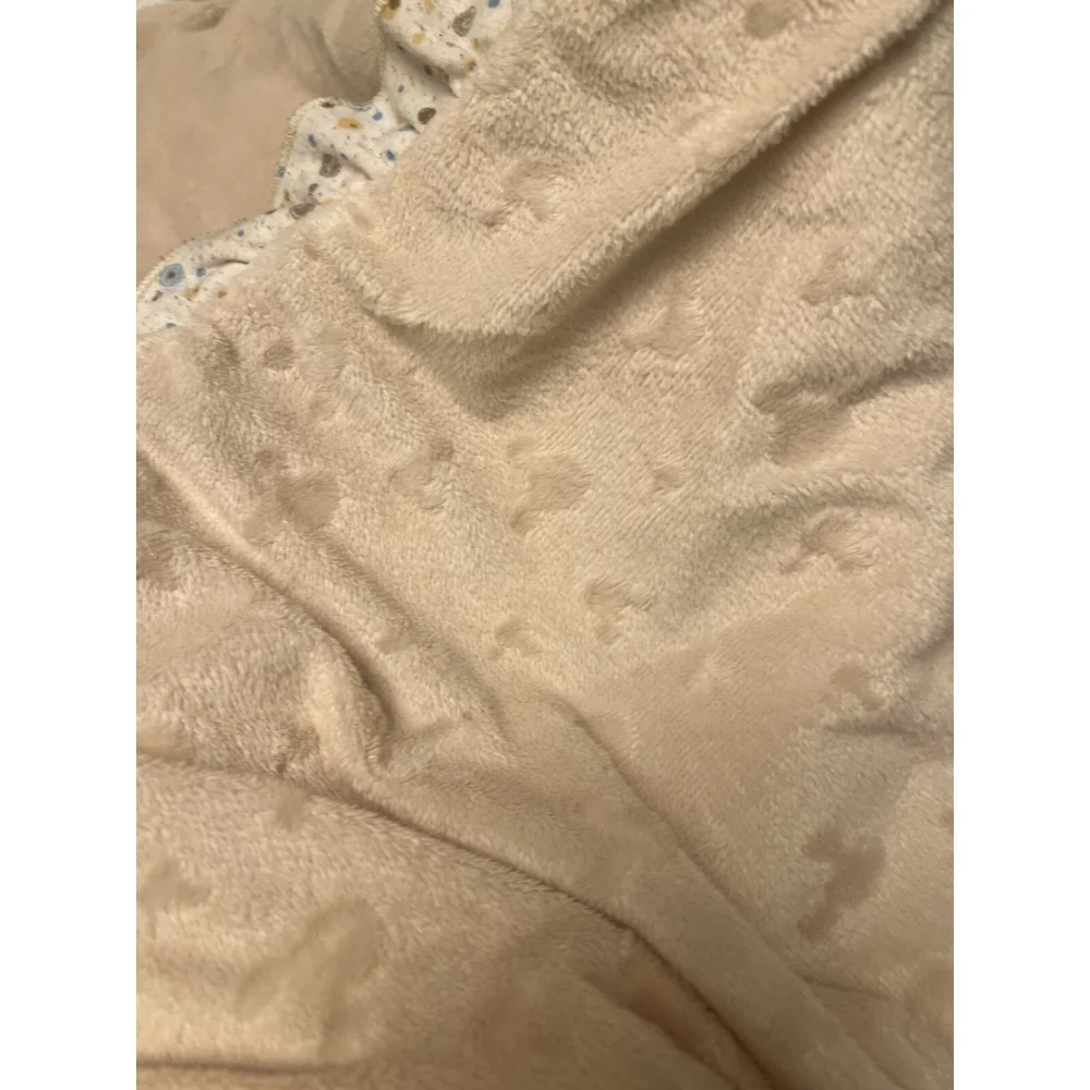 Baby Blanket Mickey Head Print With Hat And Tie - Warm-Cream Color- Used